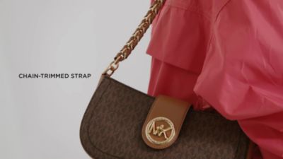 michael kors logo shoulder bag