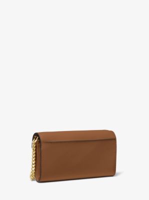 Michael michael kors large online crossgrain leather crossbody clutch