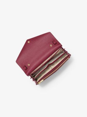 Large Crossgrain Leather Smartphone Convertible Crossbody Bag