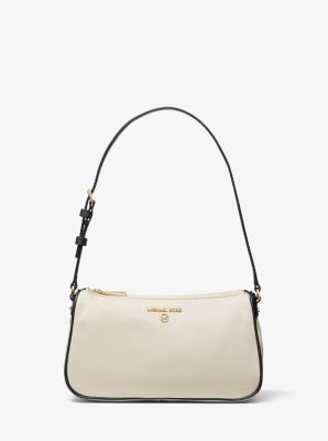 Medium Nylon Gabardine Shoulder Bag in LT SAND MLTI | Michael Kors
