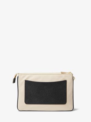 Jet Set Medium Nylon Gabardine Double-Zip Wristlet