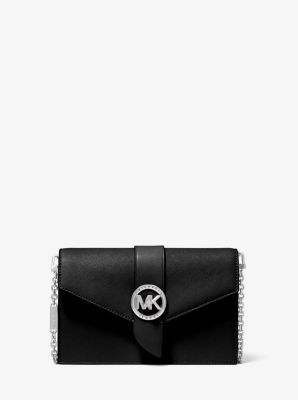 Michael Kors Medium Logo Convertible Crossbody Bag In White