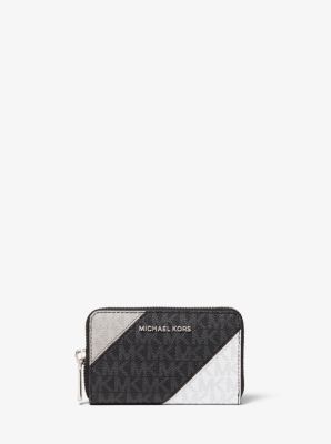 Michael Kors Small Color-block Logo Wallet In White | ModeSens