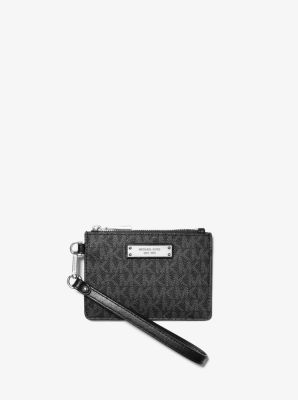 Small logo and leather wallet hot sale michael kors