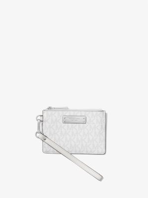 Small Logo and Leather Coin Wristlet