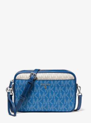 Michael Kors Light Blue Saffiano Leather Jet Set Camera Crossbody Bag Michael  Kors