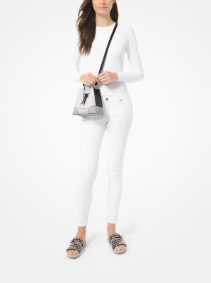 THE BAG REVIEW: MICHAEL KORS MERCER GALLERY EXTRA-SMALL COLOR-BLOCK LOGO  BUCKET CROSSBODY BAG 