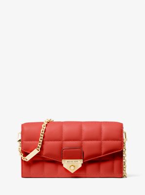 Michael Kors Red Ladies SoHo Large Quilted Leather Shoulder Bag