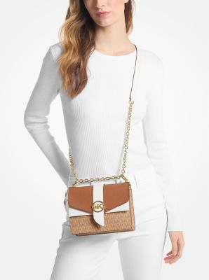 Greenwich Small Color-Block Logo and Saffiano Leather Crossbody Bag image number 3