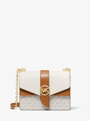 Michael Kors Women's Greenwich Small Color-Block Logo and Saffiano