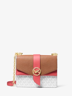 Greenwich Small Color-Block Logo and Saffiano Leather Crossbody Bag image number 0