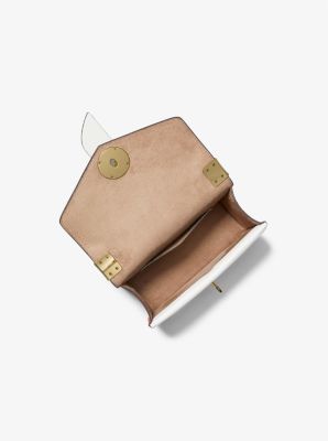 Petit sac à bandoulière Greenwich en cuir saffiano à couleurs contrastées avec logo