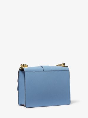 Petit sac &agrave; bandouli&egrave;re Greenwich en cuir Saffiano in BLEU DE FRANCE | Michael Kors