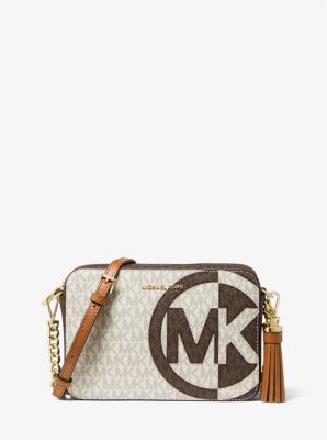 Ginny Medium Two-Tone Logo Crossbody Bag image number 0