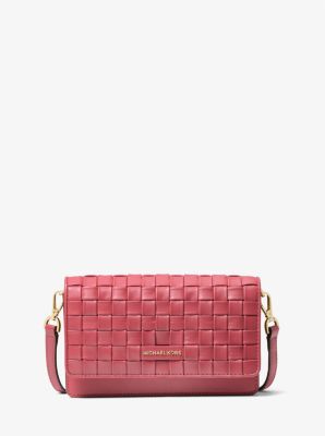 Jet Set Small Woven Leather Smartphone Convertible Crossbody Bag Michael Kors Canada