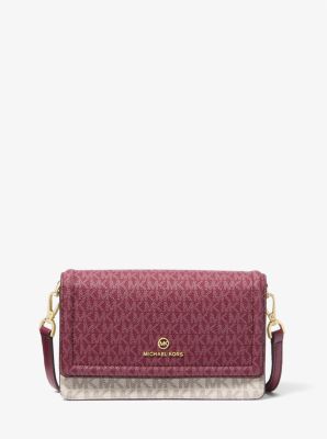 Petit sac à bandoulière Jet Set à deux tons et à logo pour téléphone intelligent