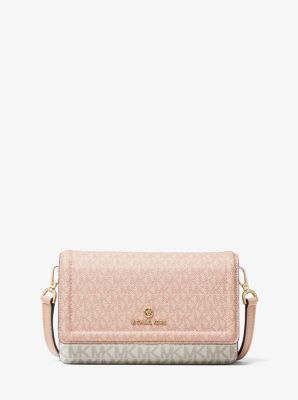 Michaelkors Jet Set Small Two-Tone Logo Smartphone Crossbody Bag,BALLET MULTI