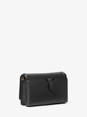 Jet Set Small Pebbled Leather Smartphone Convertible Crossbody Bag