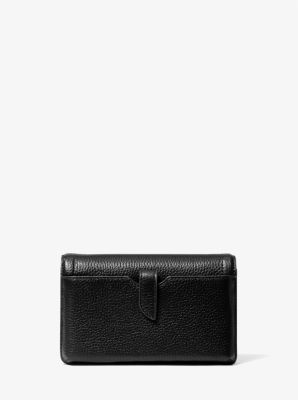 Michael Kors Everlyn Large Convertible Tote Graphic Logo MK Black White +  Wallet