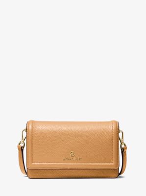 Pebbled leather convertible shop crossbody bag michael kors