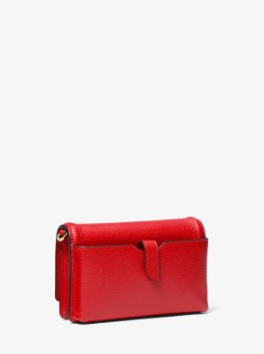 Michael kors pebble leather phone best sale crossbody wallet