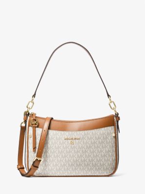 Michael Kors Small Jet Set Charm Logo Shoulder Bag - Neutrals