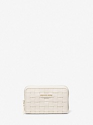 Small Woven Leather Wallet - LT CREAM - 32S1LJ6D0T
