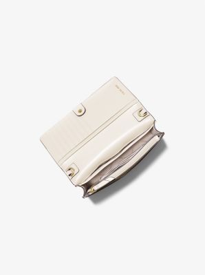 Jet Set Small Woven Leather Smartphone Convertible Crossbody Bag