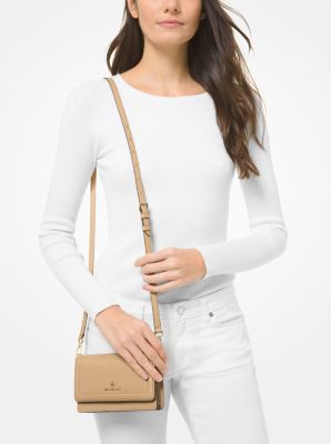 michael michael kors pebbled leather phone crossbody bag