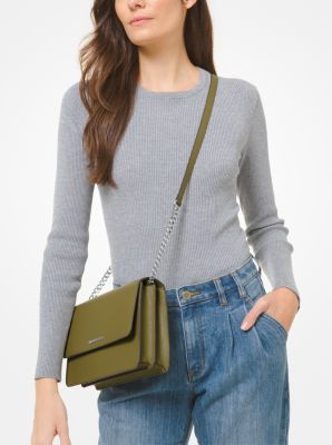 Daniela Large Saffiano Leather Crossbody Bag: Handbags