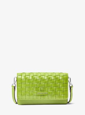 Jet Set Small Woven Leather Crossbody Bag