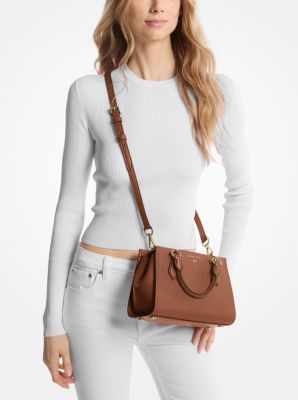 Michael Kors Marilyn Small Saffiano Leather Crossbody Bag in Brown - One Size by Michael Michael Kors - Mk Purse