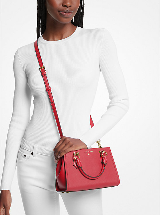 Marilyn Small Saffiano Leather Crossbody Bag image number 3