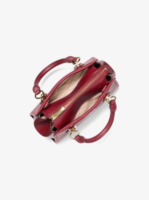 Bandolera Marilyn peque&ntilde;a de piel saffiano in ROJO INTENSO | Michael Kors