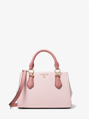 Marilyn Small Color-Block Saffiano Leather Crossbody Bag 