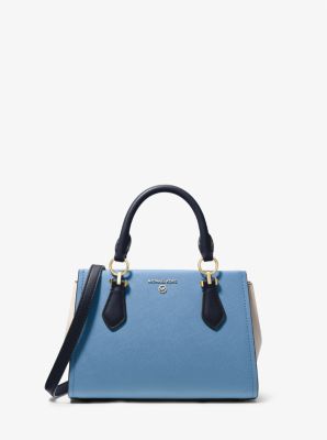 Marilyn Small Color-Block Saffiano Leather Crossbody Bag