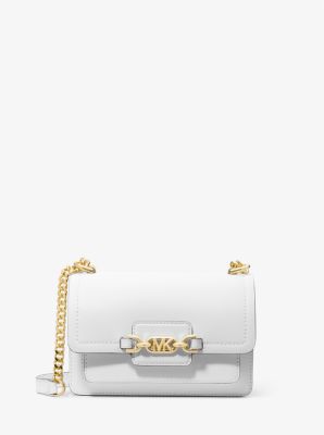 Michael kors white purse with 2024 gold chain