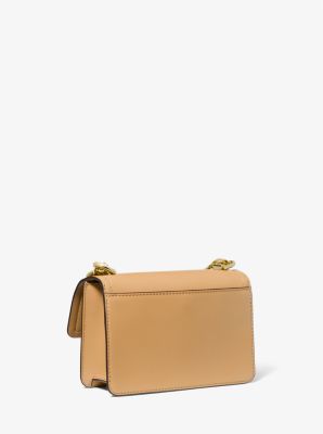 Heather Extra-Small Leather Crossbody Bag in PALE PEANUT | Michael Kors