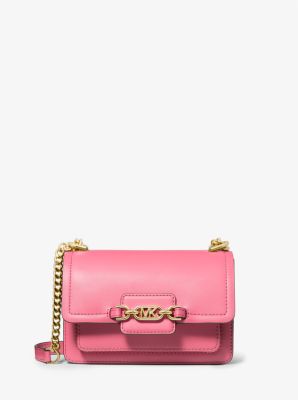 Heather Extra-Small Leather Crossbody Bag in CAMELIA ROSE | Michael Kors