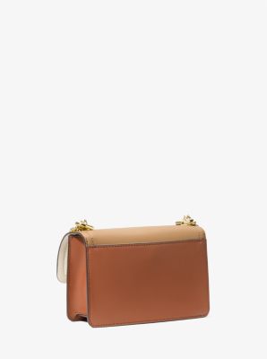 Très petit sac à bandoulière Heather en cuir à couleurs contrastées