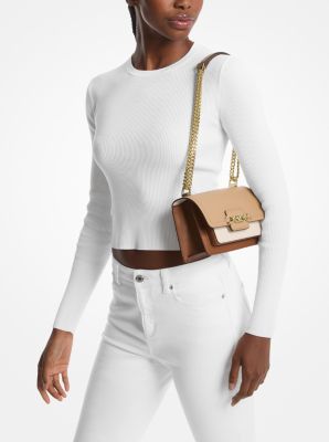 Très petit sac à bandoulière Heather en cuir à couleurs contrastées