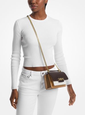 Heather Extra-Small Color-Block Leather Crossbody Bag image number 3