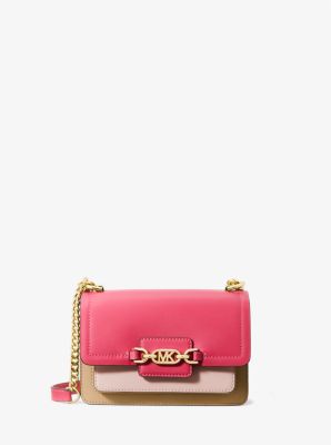 Heather Extra-Small Color-Block Leather Crossbody Bag