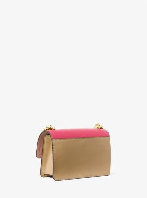 Heather Extra-Small Color-Block Leather Crossbody Bag