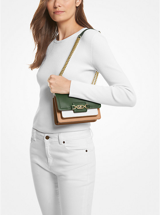 Heather Extra-Small Color-Block Leather Crossbody Bag image number 3
