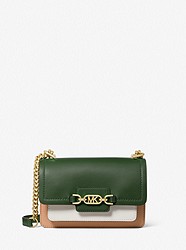 Heather Extra-Small Color-Block Leather Crossbody Bag - AMAZON GREEN MULTI - 32S2G7HC0T