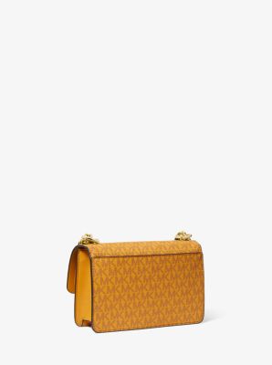 Buy Michael Kors Marilyn Small Colorblock Saffiano Leather Crossbody Bag, Orange Color Women