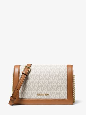 Michael Kors Jet Set Large Logo Crossbody Bag - Brown • Price »