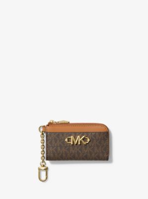 Michael Kors Brown & Black Signature Canvas Wallet & Card Case, Best Price  and Reviews