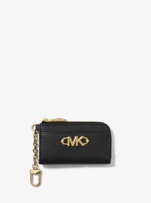 Piper Pebbled Leather Zip Card Case | Michael Kors